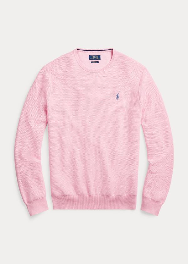 Sueter Polo Ralph Lauren Hombre Rosas - Cotton Crewneck - QZTHF1062